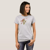 Holly Day Sketch Holly Berries and Leaves T-shirt (Voorkant volledig)