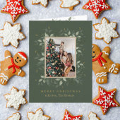 Holly Days | Vrolijk Kerstfeest Foto Vakantie kaar Feestdagen Kaart