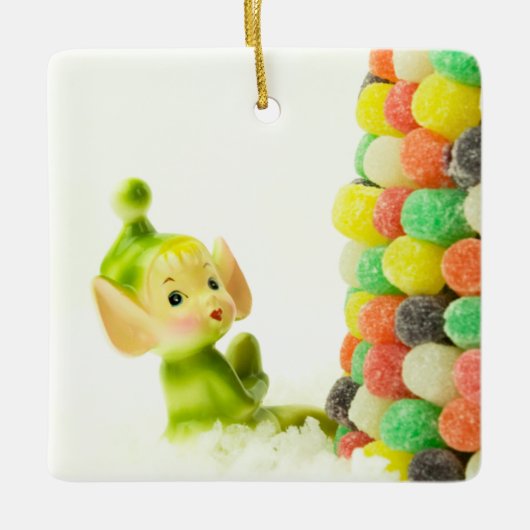 Holly de Pixie Elf Keramisch Ornament (Voorkant)