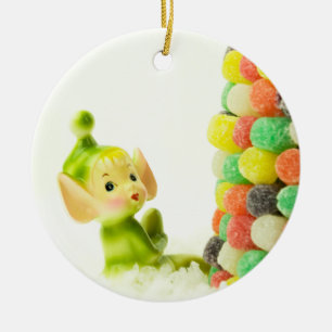 Holly de Pixie Elf Keramisch Ornament