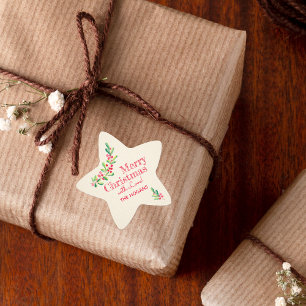 Holly en Berries op de feestdag in Ivoorkust Ster Sticker