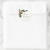 Holly en Berry kerst van en naar Vierkante Sticker (Tas)