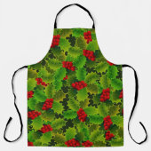 Holly en bessen All-Over Print Schort (Voorkant)