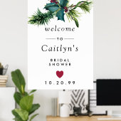 Holly en Bessen Botanische Bruidsontvangst Poster (Thuiskantoor)