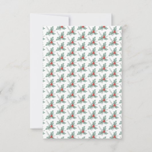 Holly en bessen Pine Bough RSVP (Achterkant)
