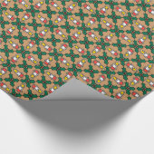 Holly en Candles kerstcadeautje: Gold-effect Cadeaupapier (Hoek)