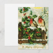 Holly en de vogeltjes kerstkaart (Voorkant / Achterkant)