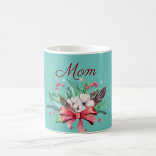 Holly en Feathers Bouquet Kerstmis Koffiemok