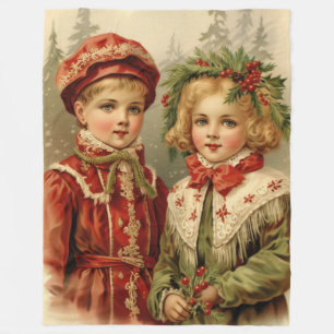 Holly en Hearth ouderwetse kerstdeken Fleece Deken