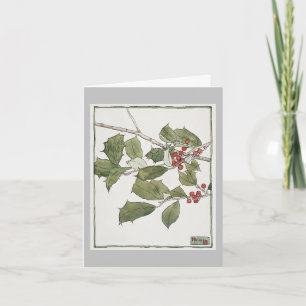 Holly en Ivy Kerstkaart Kaart