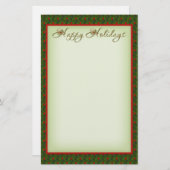 Holly en Ivy Prettige feestdagen kerst Briefpapier (Voorkant / Achterkant)