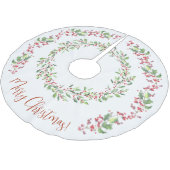 Holly en Ivy, rood, groen, wit, vrolijk kerstfeest Kerstboom Rok (Gekanteld)