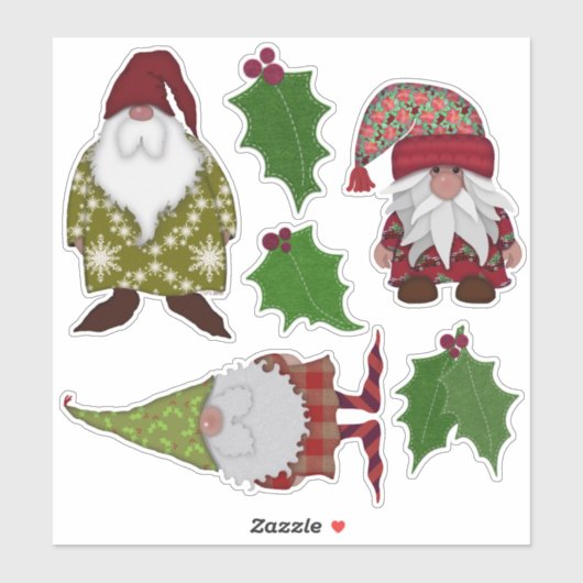 Holly en Kerstgnomen | Smelkijk Sticker (Vel)