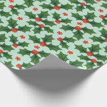 Holly- en Mint Wrapping Paper