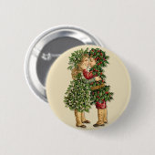 Holly en Mistletoe Kinderen Ronde Button 5,7 Cm (Voorkant /achterkant)