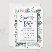 Holly en Pine sparen de Datum Save The Date (Voorkant)