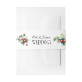 Holly en rode bessen bruiloft uitnodigingen wikkel (Voorkant Voorbeeld)