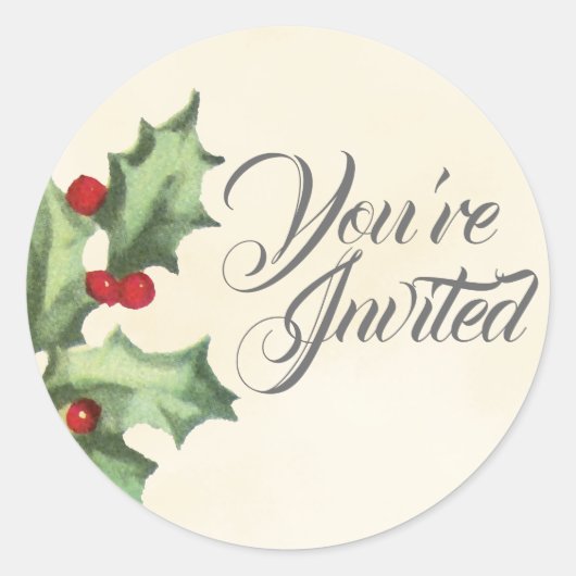 Holly Envelop Seal Stickers (Voorkant)