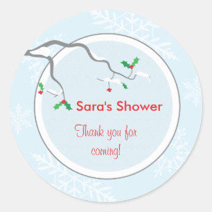 Holly et Branches Favoriser Sticker ou Étiquette d