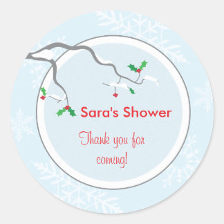Holly et Branches Favoriser Sticker ou Étiquette d