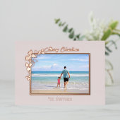 Holly et Ivy Neutral Foil Carte de vacances (Debout devant)