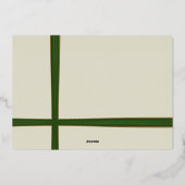 Holly et la carte de vacances Ivy Green Ribbon Foi (Verso)