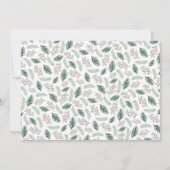 Holly et Pine | Carte papier à lettres personnalis (Dos)