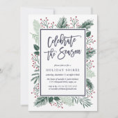 Holly et Pine | Invitation Fête de Vacances (Devant)