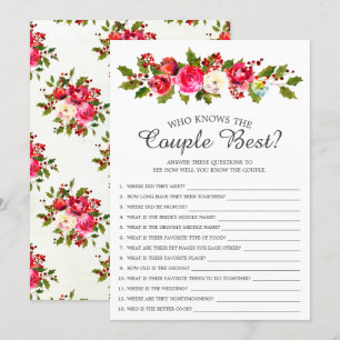 Holly Floral die het beste bruidsspel van het paar Kaart