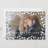 Holly Frame | Carte de vœux de vacances (Devant)