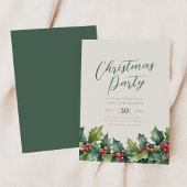 Holly Garland Élégante invitation de Noël