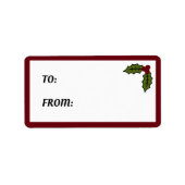 Holly Gift Labels (Voorkant)