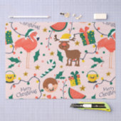 Holly Gifts Kerstmis Roze Tissuepapier (Craft)