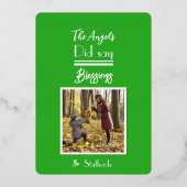 Holly Green Joyoux Noel Foto Kerst Kaart (Achterkant)