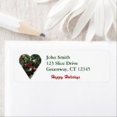 Holly Heart Avery Label (Insitu)