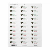 Holly Heart Avery Label (Full Sheet)