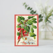  Holly Holiday Briefkaart (Staand voorkant)