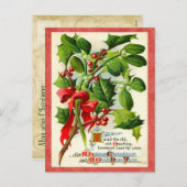  Holly Holiday Briefkaart (Voorkant / Achterkant)