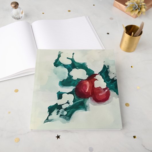 Holly in de sneeuw gastenboek (Voorkant open)