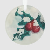 Holly in de sneeuw ornament (achterkant)