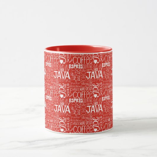 Holly Java-mok voor kerstmis Mok (Midden)