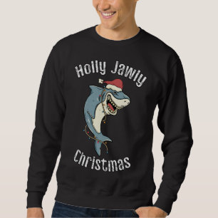 Holly Jawly Kerstmis Funny Santa Shark Xmas Shark Trui
