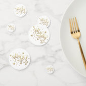 Holly Jolly AF | Glanzend Goud Faux Folie Script Confetti (Groep)