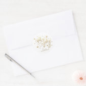 Holly Jolly AF | Glanzend Goud Faux Folie Script Ronde Sticker (Envelop)
