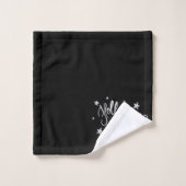 Holly Jolly AF | Glanzend Silver Faux Folie Script Bad Handdoek (Wasdoekje)