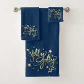 Holly Jolly AF | Shiny Gold Faux Foil Script (En situation)