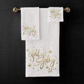 Holly Jolly AF | Shiny Gold Faux Foil Script