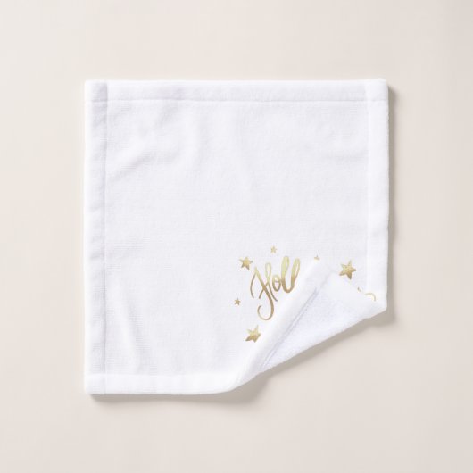 Holly Jolly AF | Shiny Gold Faux Foil Script (Gant de toilette)