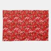 Holly Jolly Candy Canes Theedoek (Horizontaal)