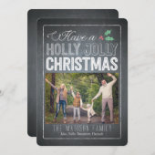 Holly Jolly Cartes photos de Noël (Devant / Derrière)